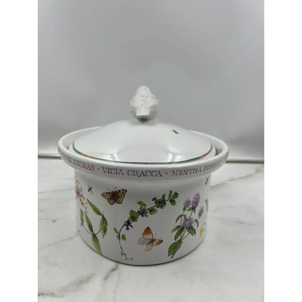 Marjolein Bastin Wildflower Meadow Ceramic Casserole Dish Bird Lid Oval Baker